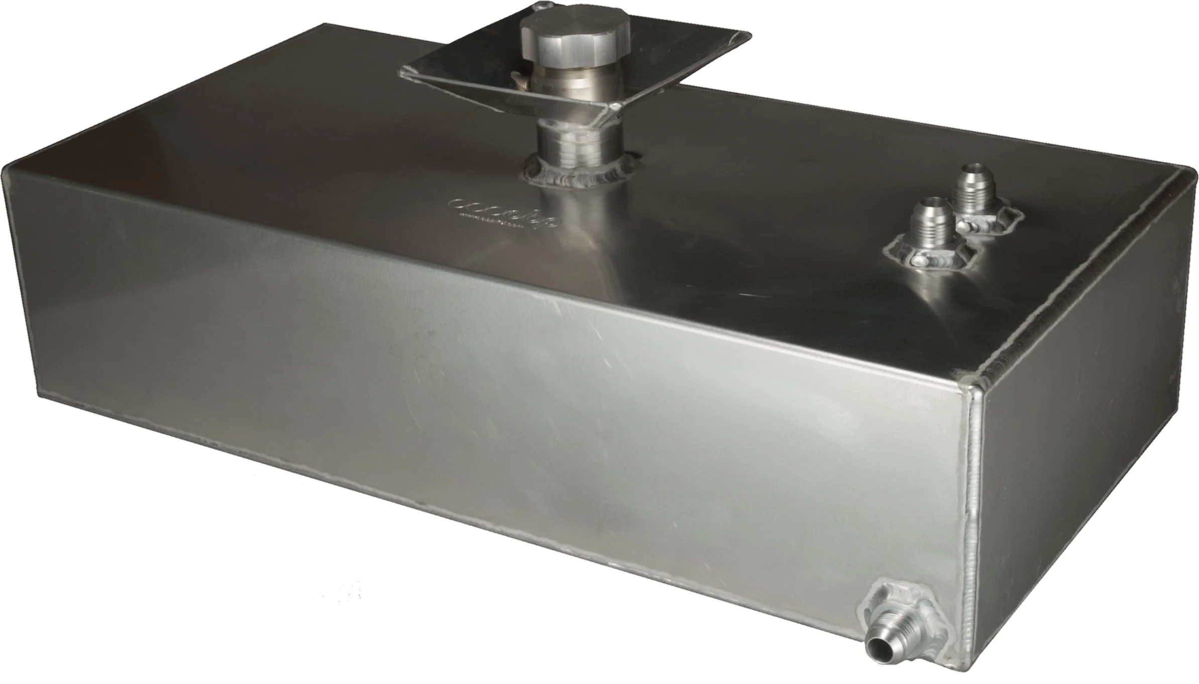 OBP 8 Gallon Square Aluminium Foam Filled Fuel Tank with JIC Fittings and 50mm Splash Bowl