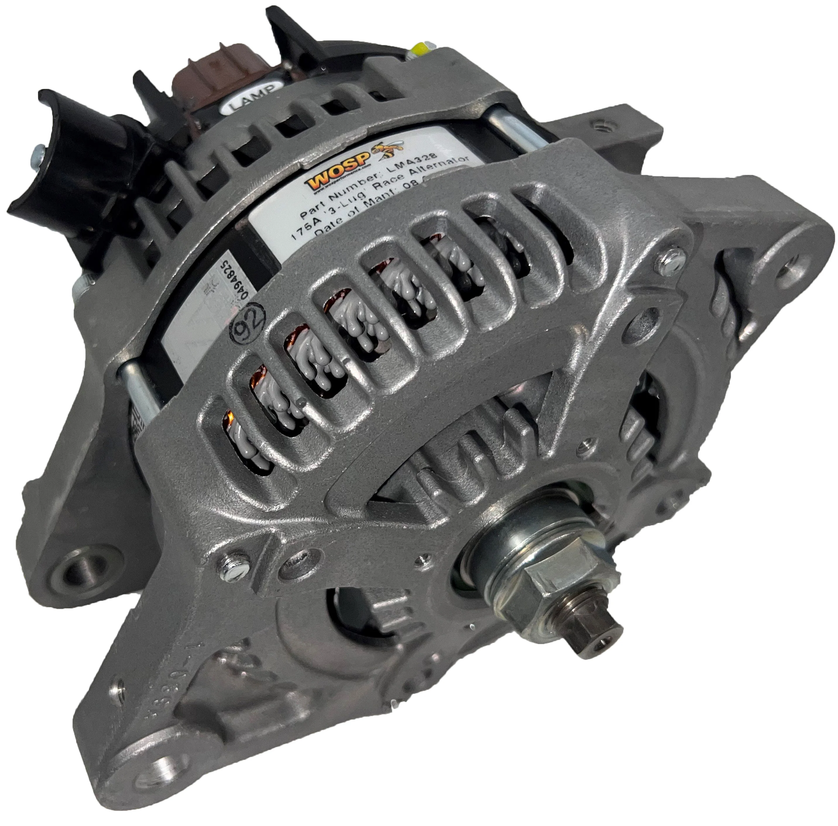 Wosp 175A (180A) Universal 3-Lug Race Alternator (LMA328)