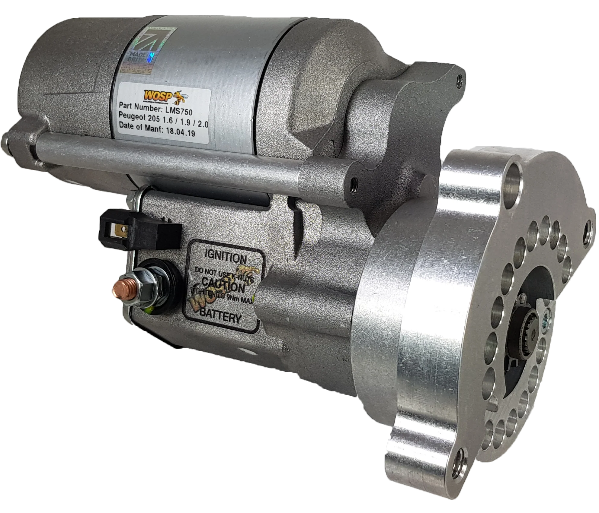 Wosp Citroen / Peugeot 'various' (LH / M10) super-duty starter motor (LMS750)