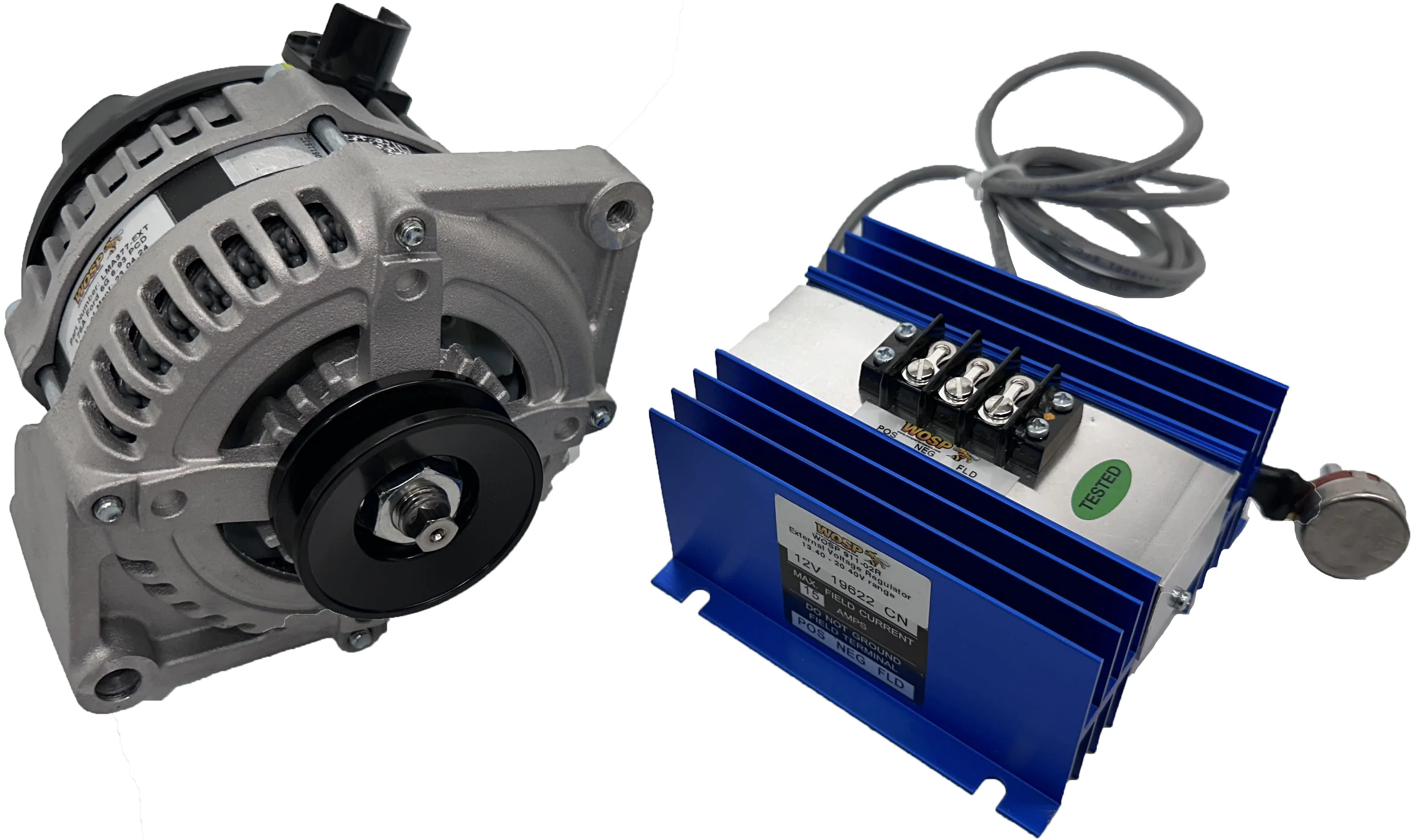 Wosp Ford 6G 6.93" PCD / U.S. Automotive 175A Externally Regulated Alternator (LMA377-EXT)
